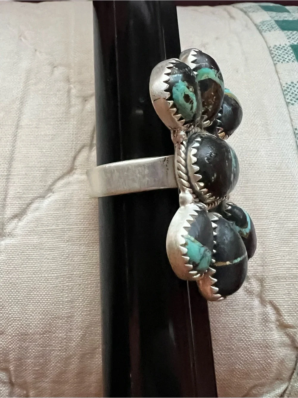 Sterling blackjack cluster ring